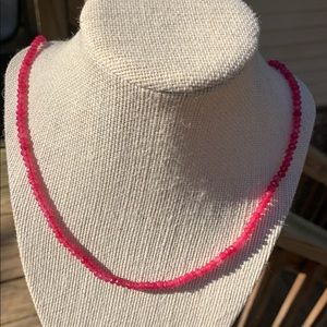 Kashmir Ruby Necklace 26” long.